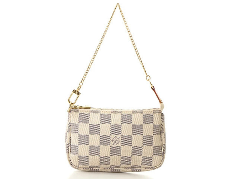 Louis Vuitton Pochette Accessoires Damier Azur White